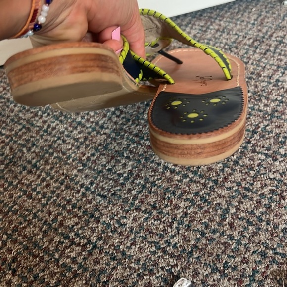 JACK ROGERS Navajo Heritage Jacks Slide Sandals Midnight/ green Womens US 10 - Picture 6 of 7